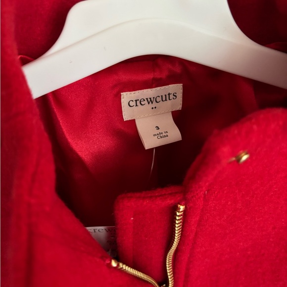 J Crew Crewcuts Red Wool Coat 3T - Picture 4 of 7